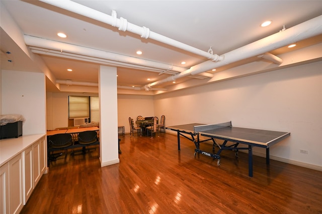 87-10 51st Ave Unit 6W, Elmhurst, NY 11373 - game room featuring wood finished floors and recessed lighting