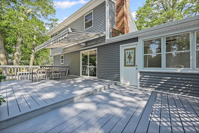 70 Robinson Ave, Brookhaven, NY 11763 - wooden deck with outdoor dining area