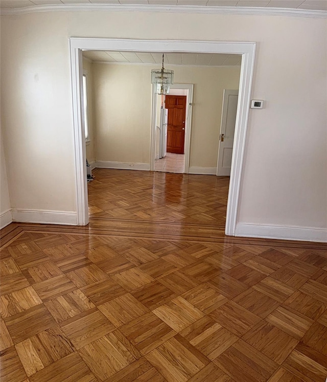 9030 202nd St, Hollis, NY 11423 - corridor featuring baseboards and crown molding