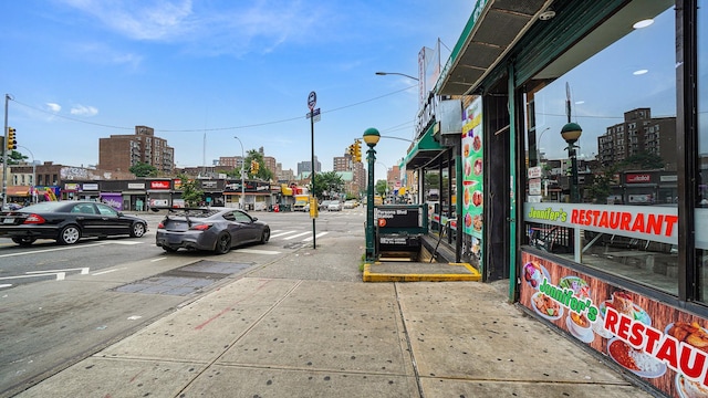 85-35 Parsons Blvd, Briarwood, NY 11435 - view of asphalt road with a view of city, street lights, and sidewalks