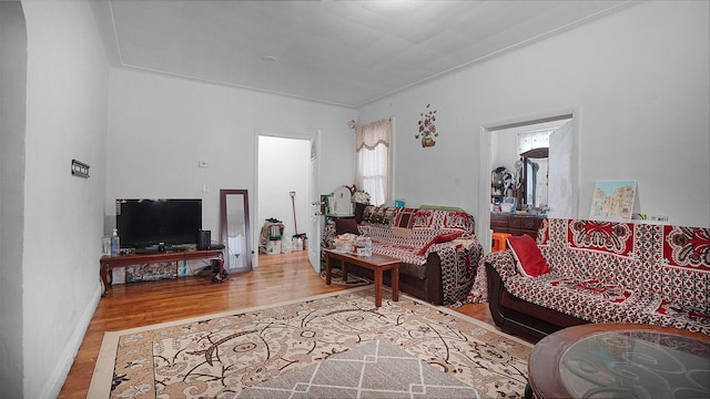 85-35 Parsons Blvd, Briarwood, NY 11435 - living area featuring wood finished floors and baseboards