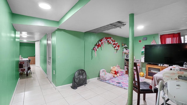 85-35 Parsons Blvd, Briarwood, NY 11435 - playroom featuring light tile patterned floors and baseboards