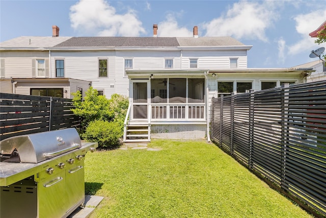 24 8th St, Hudson, NY 12534 - back of property with a sunroom and a chimney