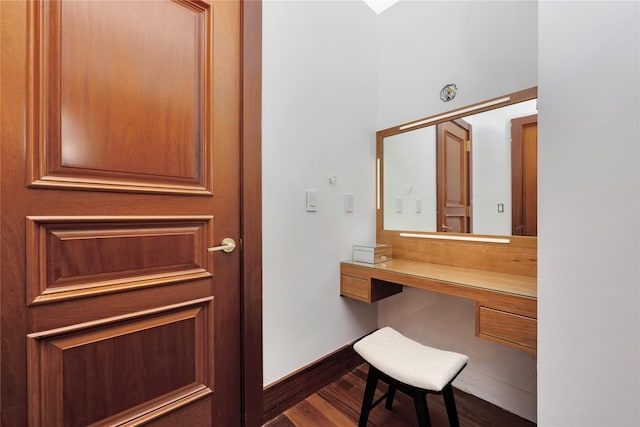 181 Walnut St, Lynbrook, NY 11563 - bathroom featuring wood finished floors and baseboards