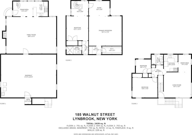 181 Walnut St, Lynbrook, NY 11563 - view of home floor plan
