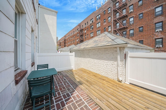6851 Clyde St, Forest Hills, NY 11375 - view of wooden terrace
