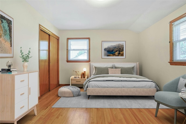 12 Malone Ave, Garnerville, NY 10923 - bedroom featuring light wood finished floors, a closet, and lofted ceiling