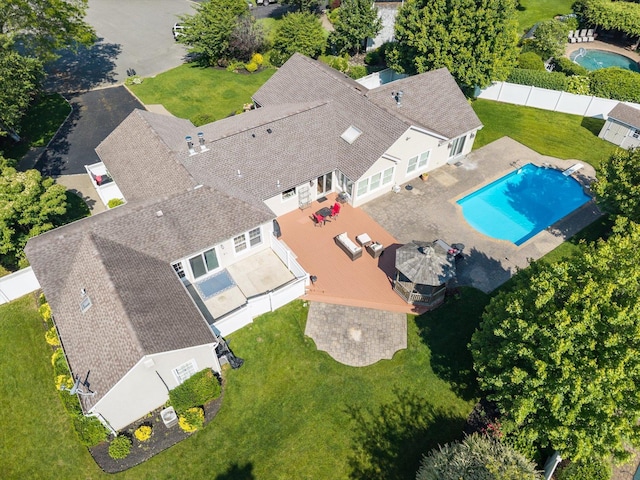 31-33 Dunlop Ct, Commack, NY 11725 - view from above of property with a pool