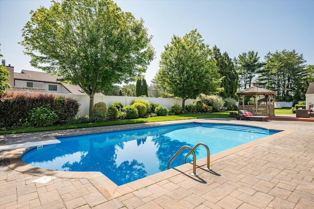 31-33 Dunlop Ct, Commack, NY 11725 - view of pool with a gazebo and a patio