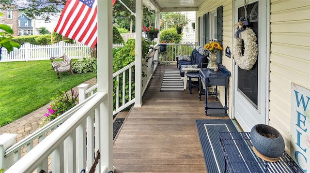 16 Clement St, Glen Cove, NY 11542 - view of wooden porch