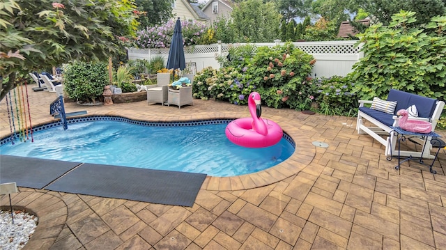 16 Clement St, Glen Cove, NY 11542 - view of pool with a patio and a fenced backyard