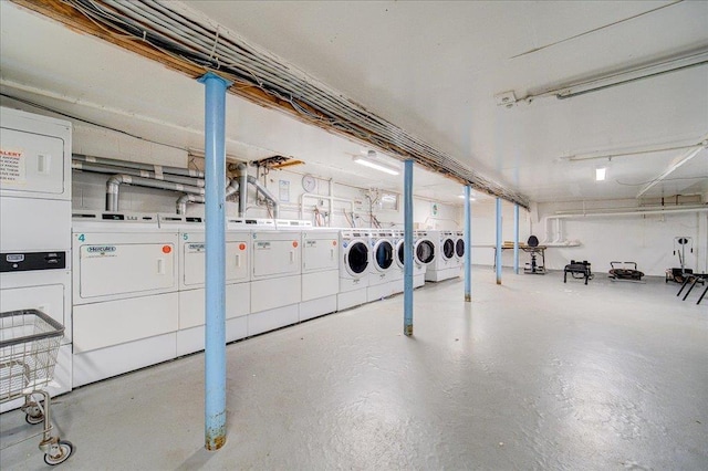 1109 Cherry Hill Dr Unit 1109, Poughkeepsie, NY 12603 - unfinished below grade area featuring washer and clothes dryer