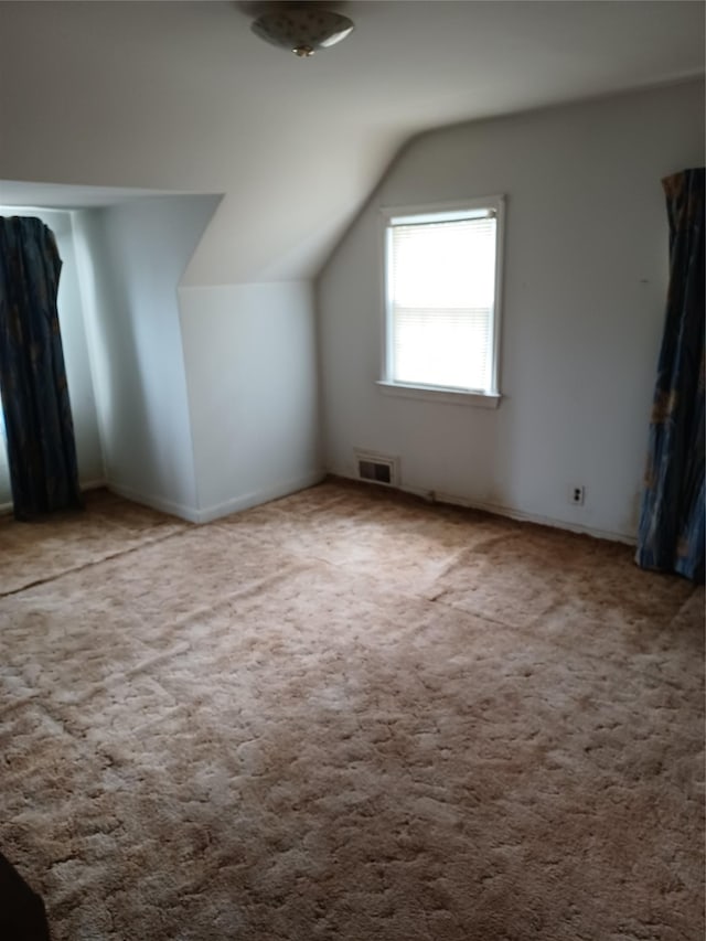 118 Allen St, Hempstead, NY 11550 - additional living space featuring vaulted ceiling and carpet floors