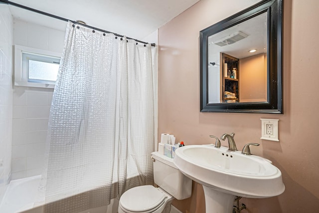4 Jones St N, Patchogue, NY 11772 - full bathroom with shower / bath combo and toilet