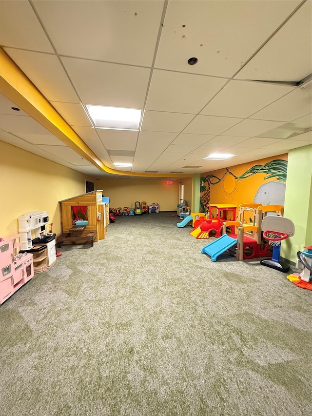 2 Bay Club Dr Unit 11T, Bayside, NY 11360 - game room featuring carpet and a paneled ceiling