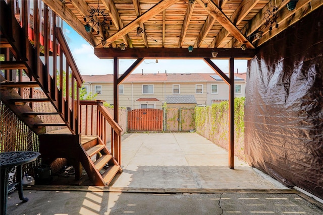21 Carol Pl, Staten Island, NY 10303 - view of patio featuring stairs and a gate