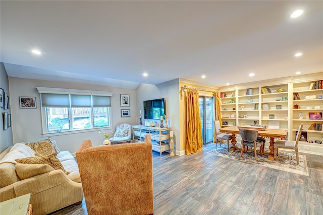 60 Jeremy Cir, Nesconset, NY 11767 - living room featuring plenty of natural light, wood finished floors, and recessed lighting