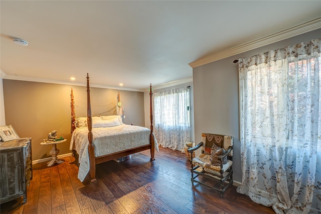 60 Jeremy Cir, Nesconset, NY 11767 - bedroom featuring hardwood / wood-style flooring, ornamental molding, and recessed lighting