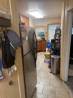 8602 89th St, Woodhaven, NY 11421 - kitchen featuring freestanding refrigerator