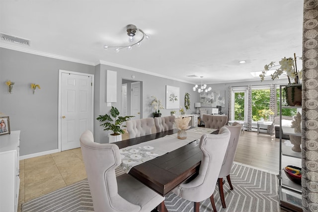 46 Alta Pl, Yonkers, NY 10710 - dining room featuring a chandelier and crown molding