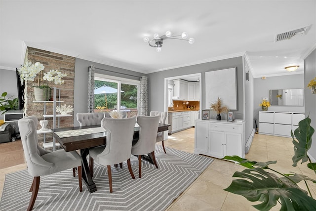 46 Alta Pl, Yonkers, NY 10710 - dining room featuring crown molding and light tile patterned floors