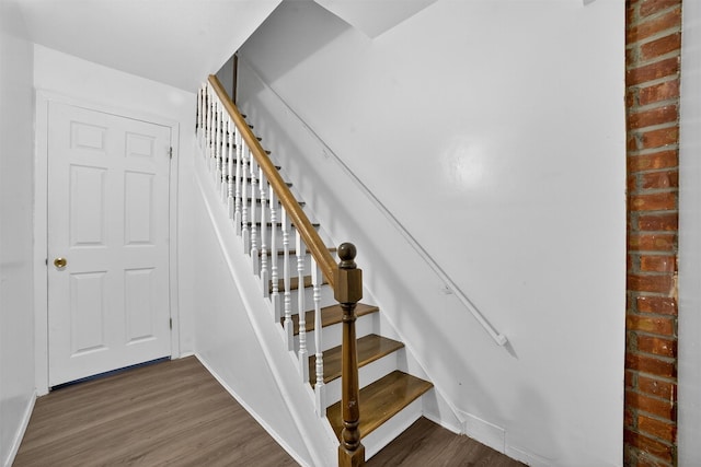 46 Alta Pl, Yonkers, NY 10710 - staircase with wood finished floors and baseboards