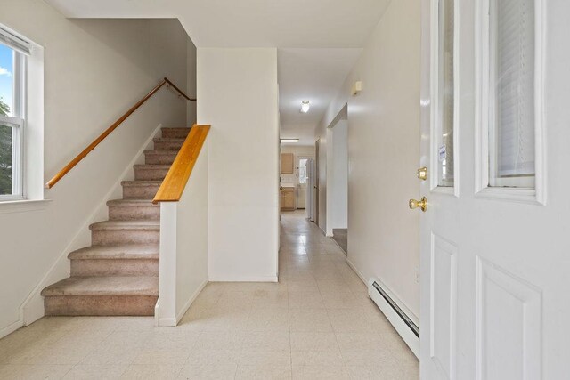 180 Depew Ave, Nyack, NY 10960 - entryway with a baseboard radiator and stairs