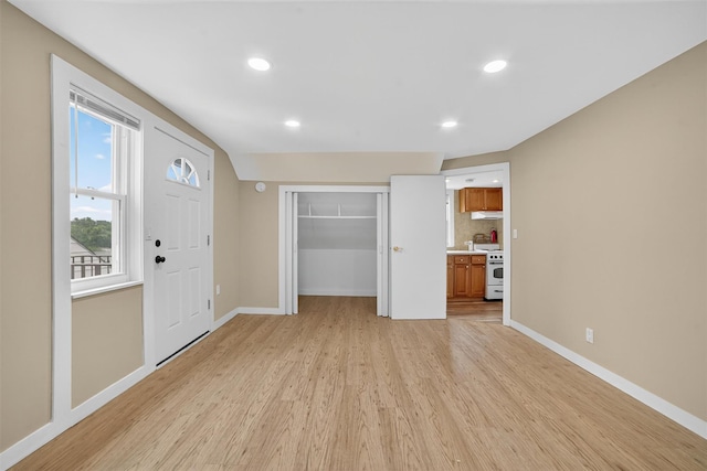 167 Hillview Ave, Yonkers, NY 10704 - entryway with light wood-type flooring and recessed lighting