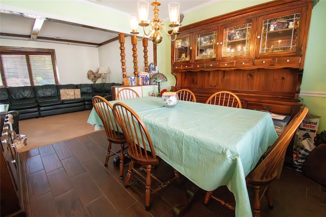 2083 Elm Pl, Merrick, NY 11566 - dining space with a chandelier and crown molding