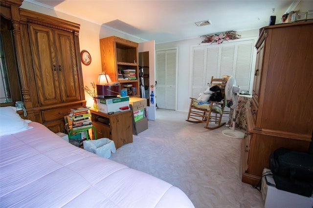 2083 Elm Pl, Merrick, NY 11566 - bedroom with light colored carpet and two closets
