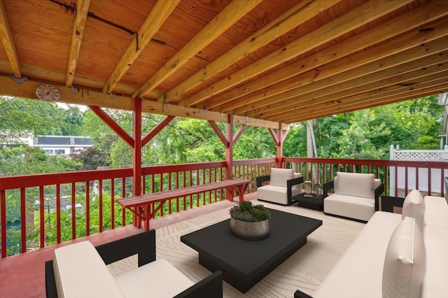 303 Helena Ave, Yonkers, NY 10710 - deck with an outdoor hangout area