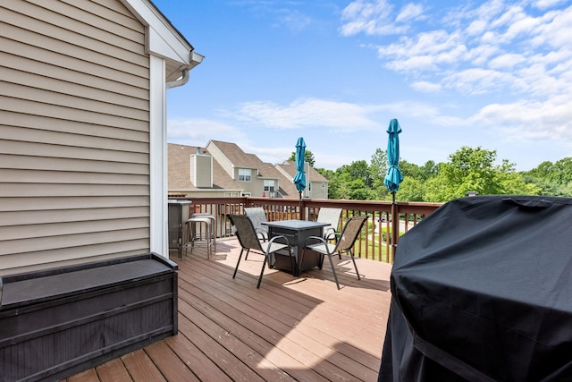 48 Sparrow Ridge Rd, Carmel, NY 10512 - deck featuring area for grilling, outdoor dining area, and a residential view