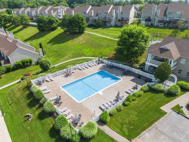 48 Sparrow Ridge Rd, Carmel, NY 10512 - aerial view of residential area featuring a pool