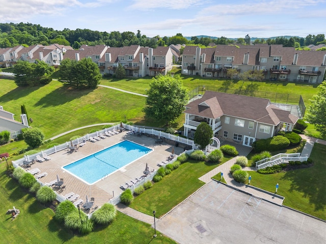 48 Sparrow Ridge Rd, Carmel, NY 10512 - aerial perspective of suburban area featuring a pool