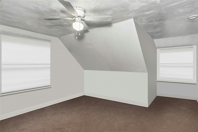 18 Seawane Rd, East Rockaway, NY 11518 - additional living space with carpet, vaulted ceiling, and ceiling fan