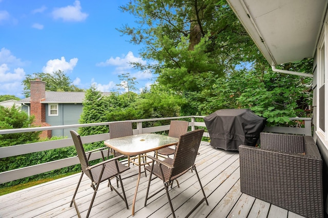 7 Frost Ln, Hartsdale, NY 10530 - deck with area for grilling and outdoor dining area