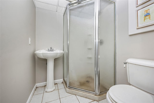 45 Mc Cue Ln, Babylon, NY 11702 - full bathroom featuring tile patterned floors and a stall shower