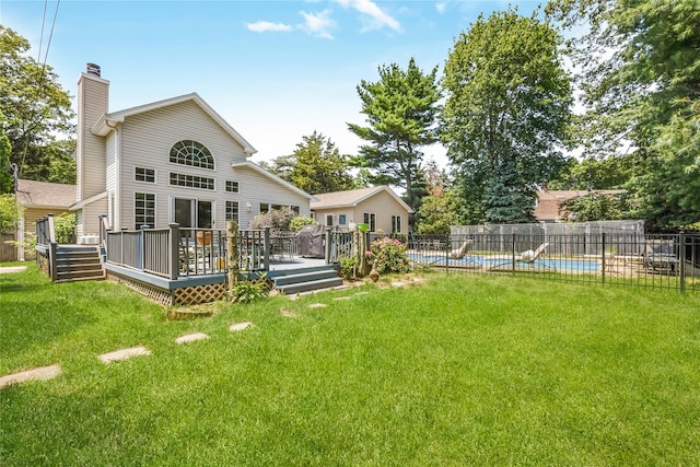 45 Mc Cue Ln, Babylon, NY 11702 - view of yard with a deck