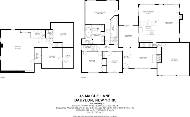 45 Mc Cue Ln, Babylon, NY 11702 - view of home floor plan