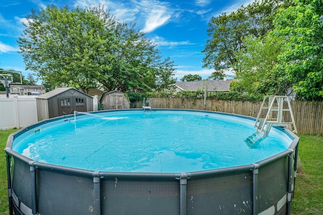 108A Union Ave, Lake Ronkonkoma, NY 11779 - view of pool featuring a shed and a fenced backyard