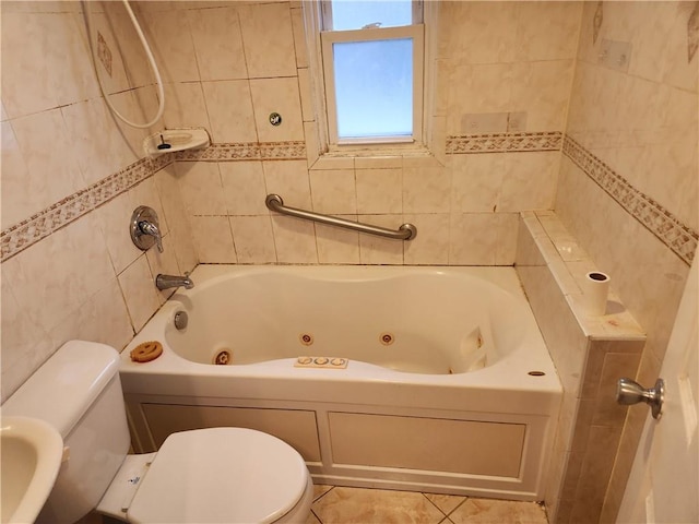 815 Swinton Ave, Bronx, NY 10465 - full bathroom featuring tile walls and tile patterned flooring