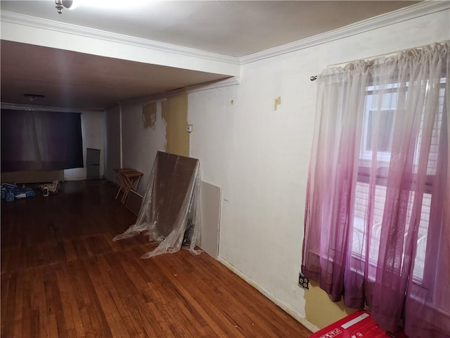815 Swinton Ave, Bronx, NY 10465 - spare room with wood finished floors and crown molding