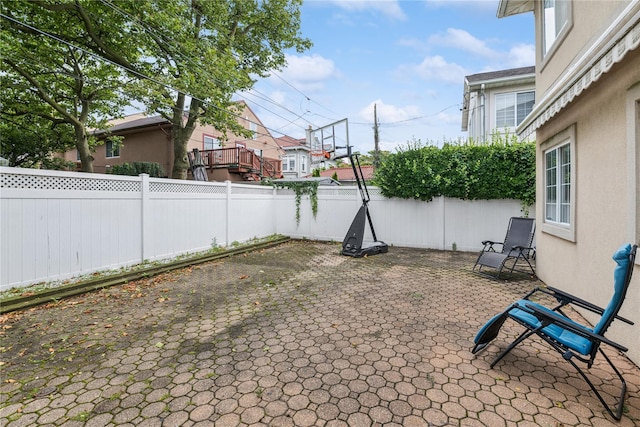 230 W Beech St, Long Beach, NY 11561 - fenced backyard featuring a patio area