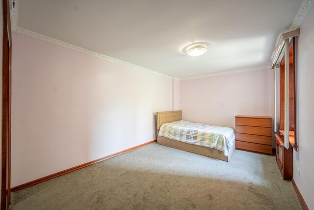 62-59 108th St Unit 4N, Forest Hills, NY 11375 - carpeted bedroom with crown molding and baseboards