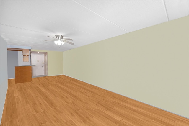 750 Broadway W Unit 3M, Long Beach, NY 11561 - empty room with light wood-style flooring and ceiling fan