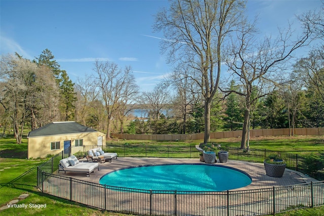 530 S Centre Island Rd, Centre Island, NY 11771 - view of swimming pool featuring an outbuilding and a patio