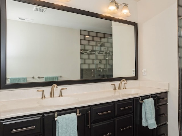 57 Lewis Rd, Hopewell Junction, NY 12533 - bathroom with double vanity and a stall shower