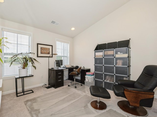 57 Lewis Rd, Hopewell Junction, NY 12533 - office with carpet floors and vaulted ceiling