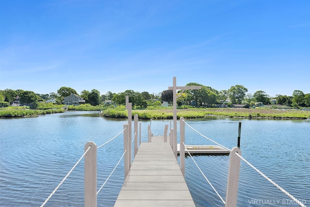 12 Plume Grass Way, Westhampton, NY 11977 - dock area featuring a water view