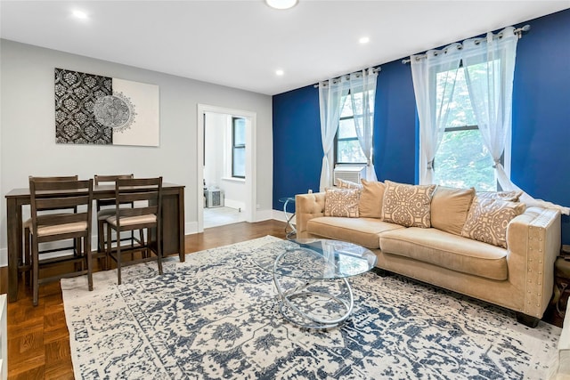37 Central Ave Unit 2G, Hartsdale, NY 10530 - living area featuring recessed lighting and baseboards